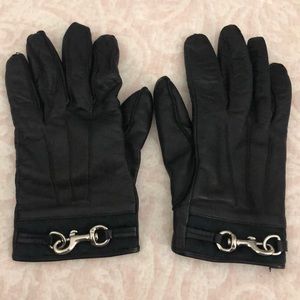 Coach Black Leather Driving Gloves (size 7)